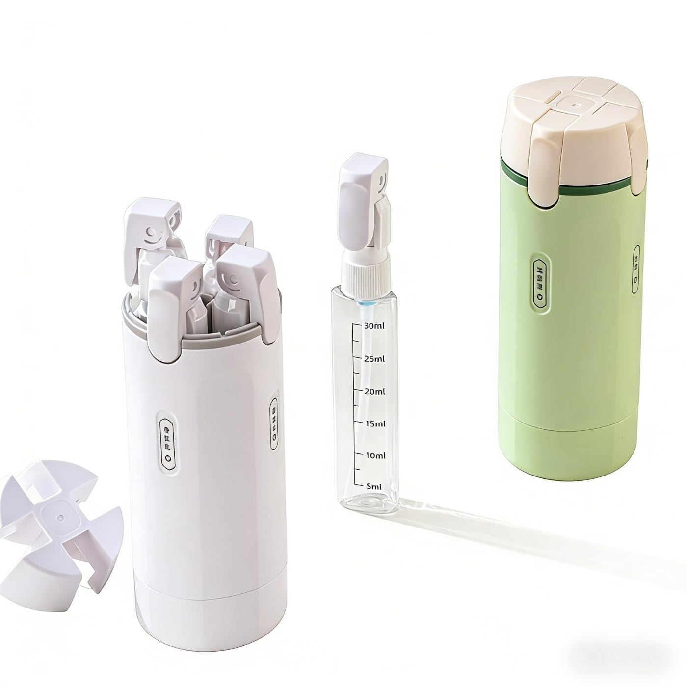 4-in-1 Travel Toiletry Dispenser, Leak-Proof Refillable Bottles
