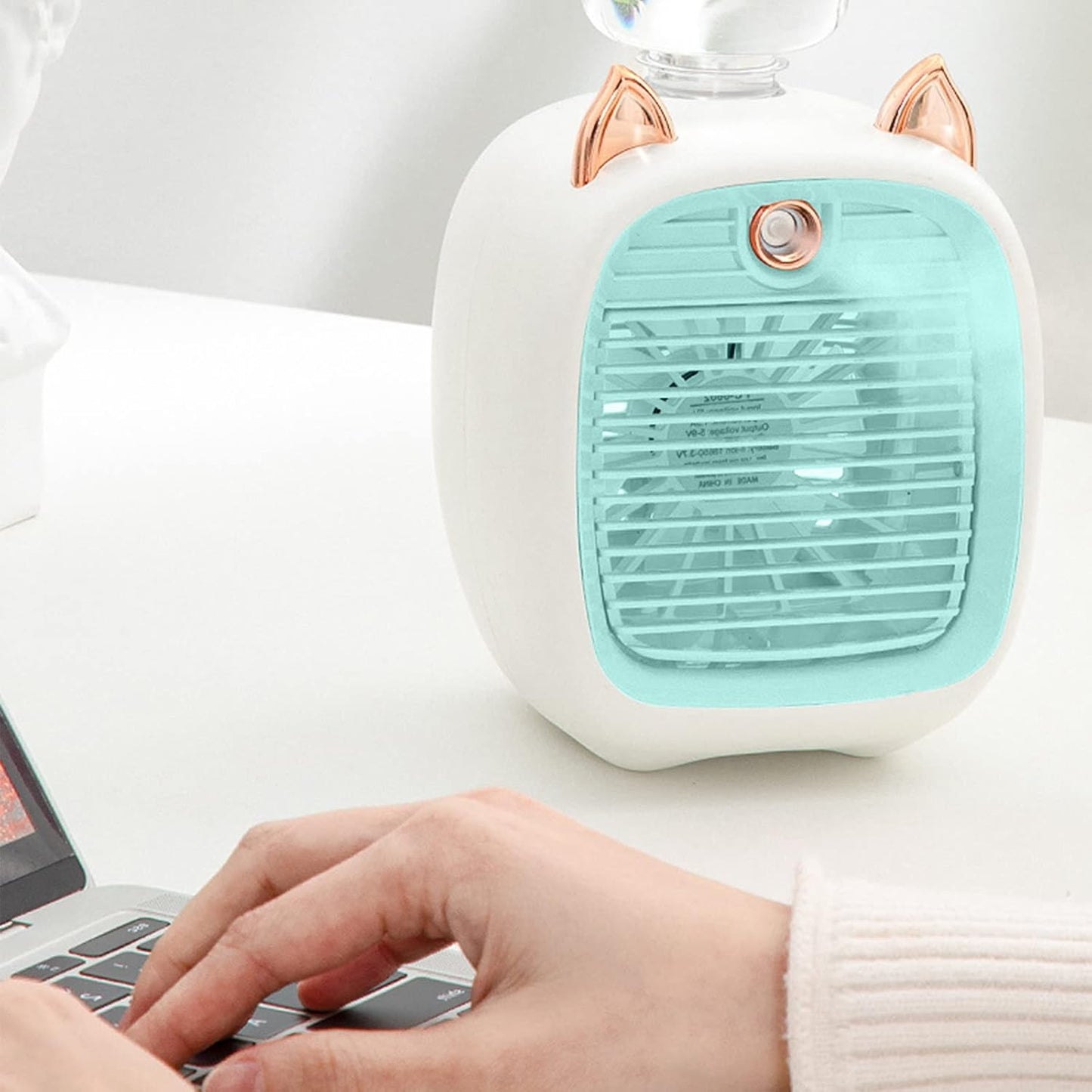 Portable USB Cooling Fan, 3-Speed Mini Air Cooler for Bedroom, Office