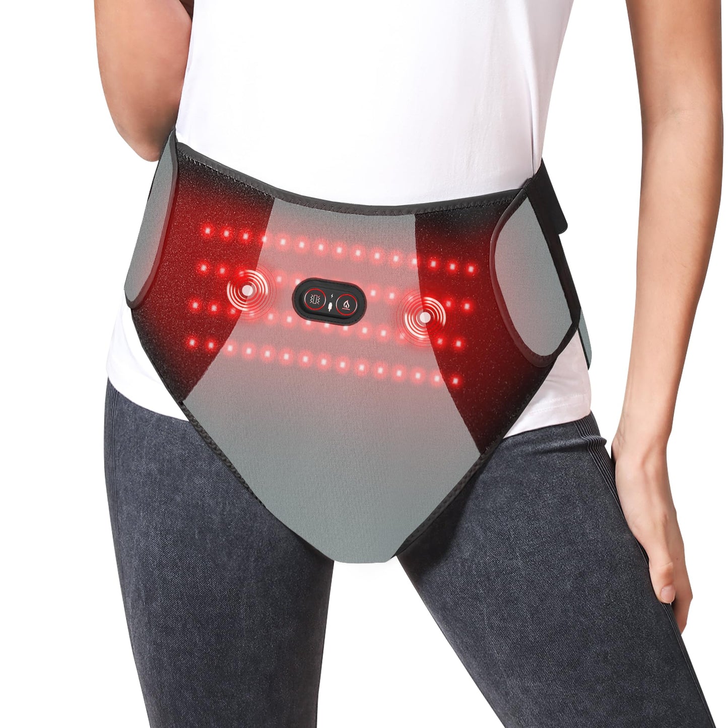 Wireless Period Heating Pad with Vibration Massage for Cramp Pain Relief