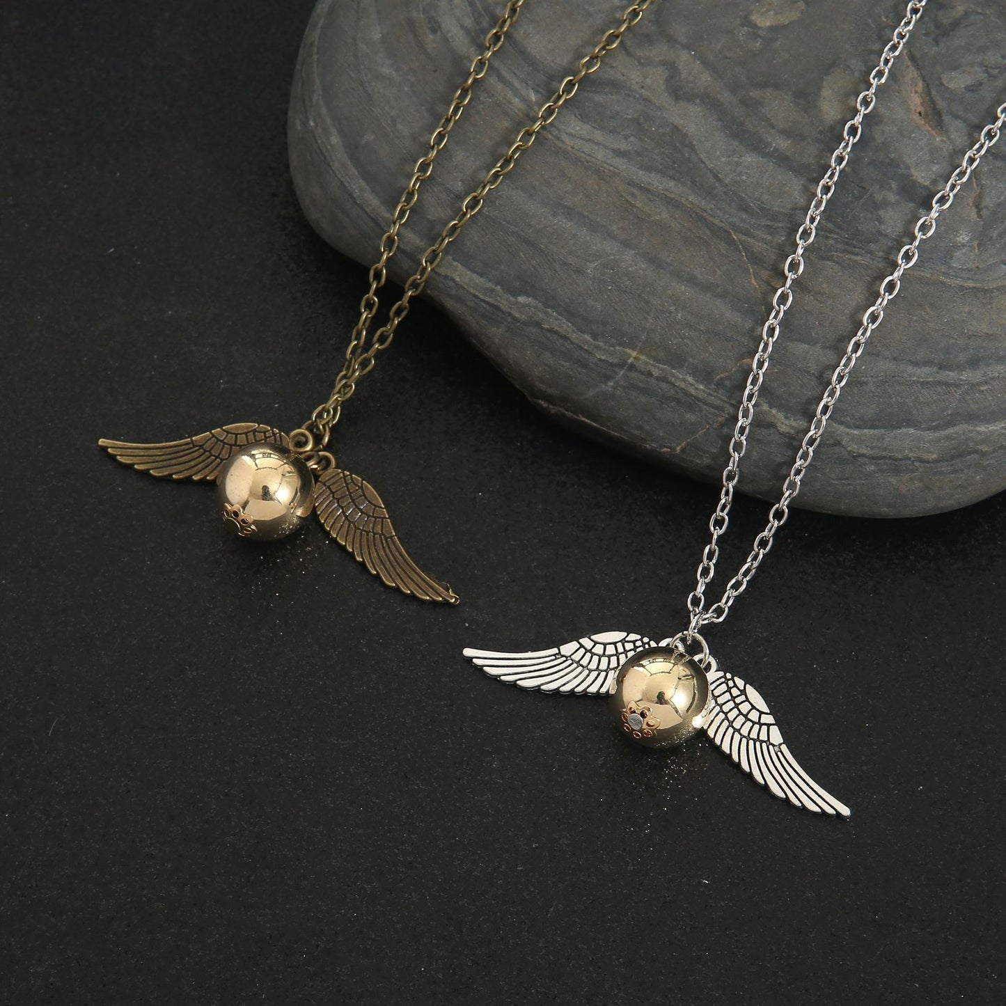 Magic Time Turner Hourglass &amp; Golden Snitch Charm Gift