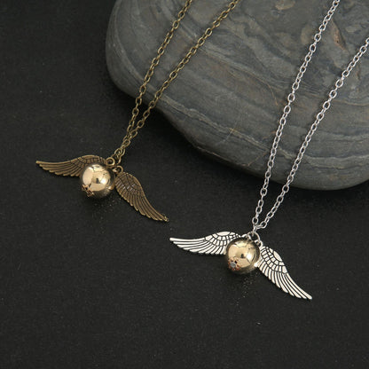 Magic Time Turner Hourglass &amp; Golden Snitch Charm Gift