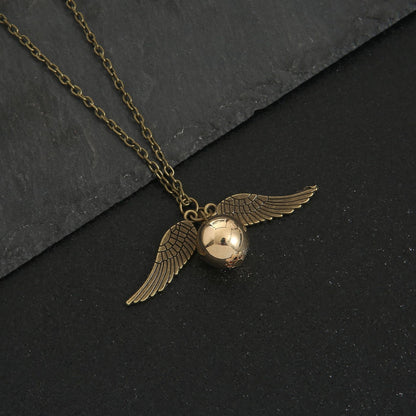 Magic Time Turner Hourglass &amp; Golden Snitch Charm Gift