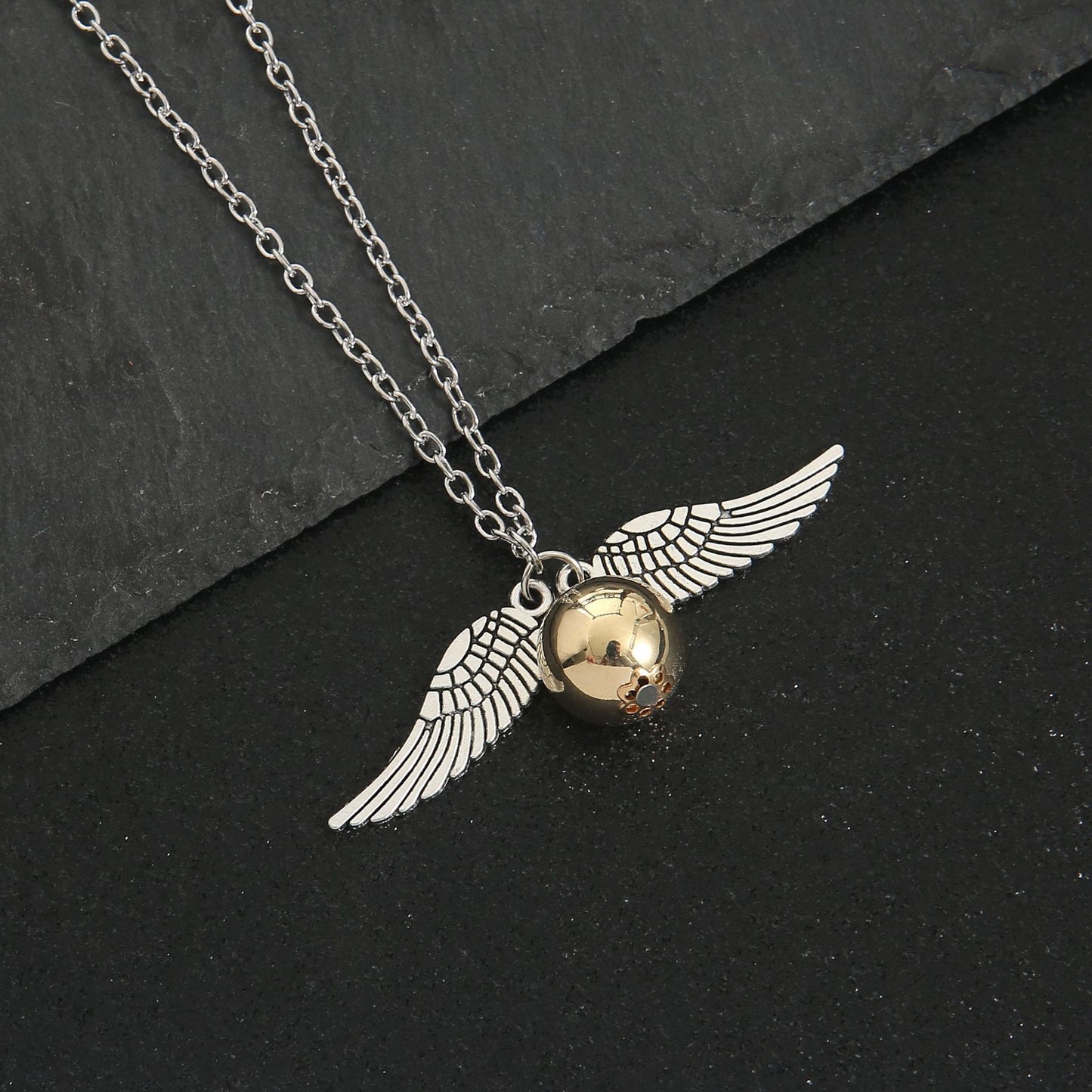 Magic Time Turner Hourglass &amp; Golden Snitch Charm Gift