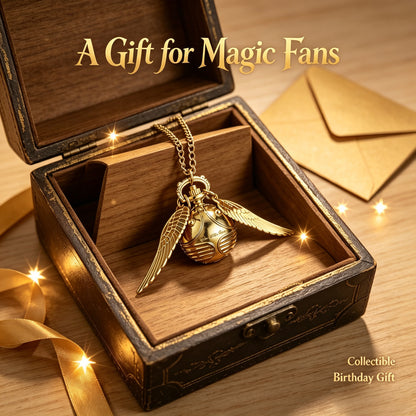 Golden Snitch Ball Pendant Quartz Pocket Watch Necklace Gift