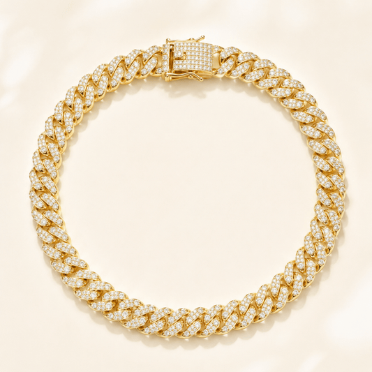 13mm Iced Out Miami Cuban Link Chain, 5A+ CZ Hip Hop Necklace - Yptuan