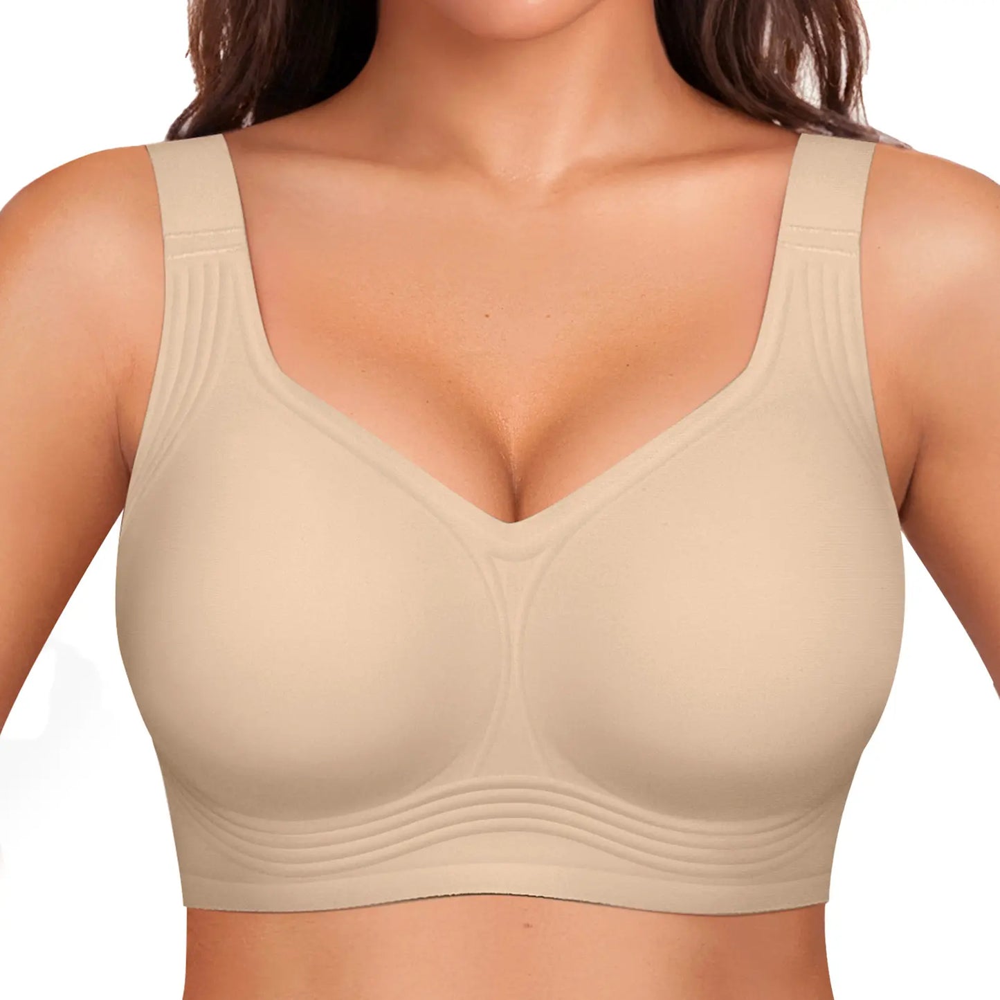 OEAK Women's Full Coverage Wireless Padded T-Shirt Bra