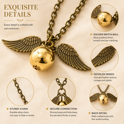 Magic Time Turner Hourglass &amp; Golden Snitch Charm Gift