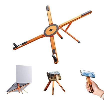 Adjustable Foldable Laptop Stand with Magnetic Phone Holder