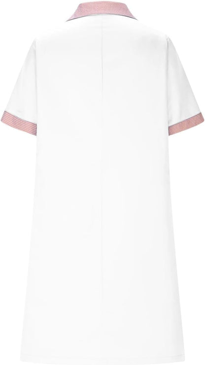 CCHYZKSO Women's Short Sleeve Nurse Uniform Dress