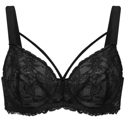 HSIA Pretty In Petals Plus Size Full Coverage Underwire Lace Bra