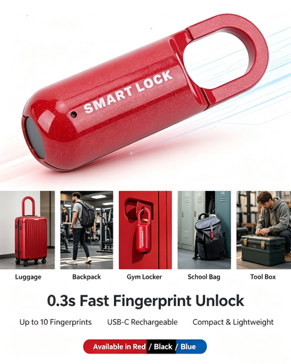 Smart Fingerprint Padlock – Keyless Lock for Gym, Travel & Everyday Use