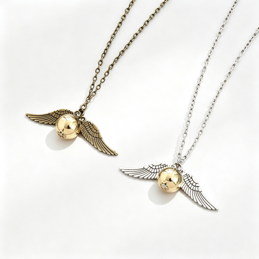 Magic Time Turner Hourglass &amp; Golden Snitch Charm Gift