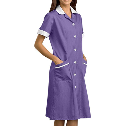 CCHYZKSO Women's Short Sleeve Nurse Uniform Dress
