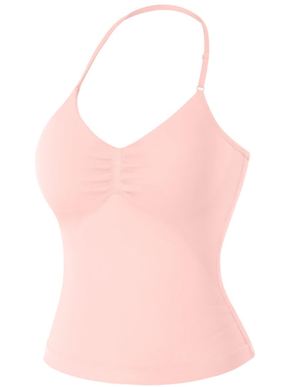 VOYJOY Women's Longline Strappy Sports Bra Tank Top