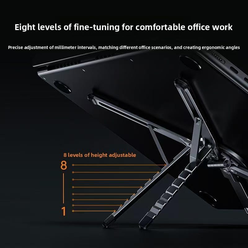 Adjustable Foldable Laptop Stand with Magnetic Phone Holder