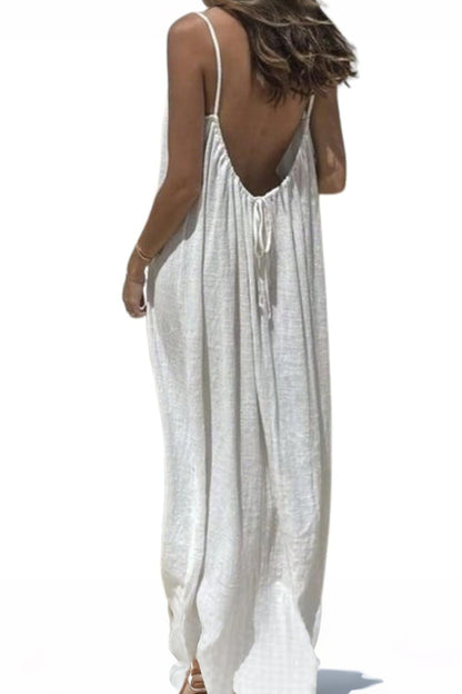 Women's Sleeveless Backless Summer Sundress