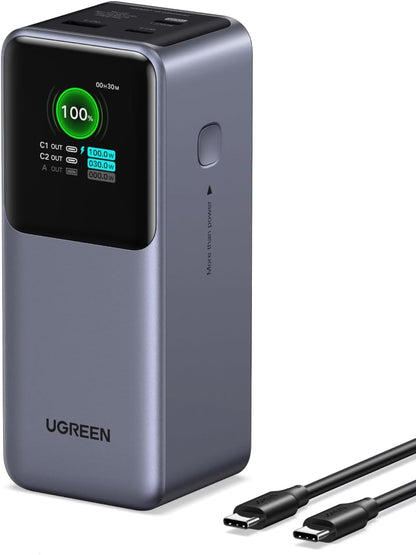 UGREEN Nexode 130W 20000mAh Smart Display Portable Charger