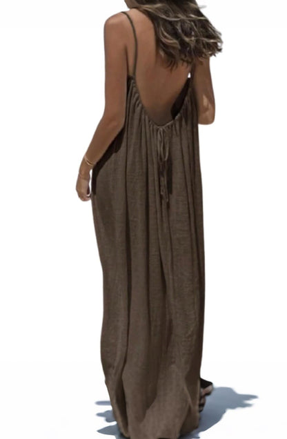 Women's Sleeveless Backless Summer Sundress
