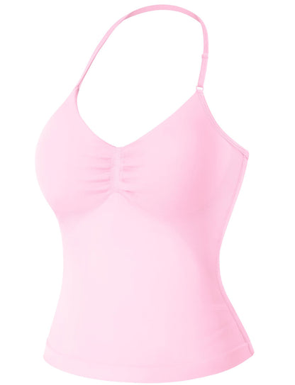 VOYJOY Women's Longline Strappy Sports Bra Tank Top