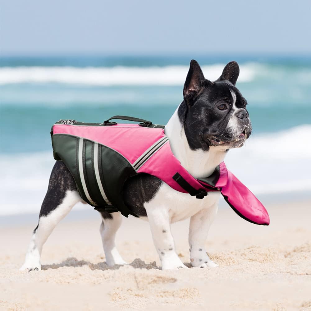 Reflective Dog Life Jacket with Removable Neck Float & Rescue Handle