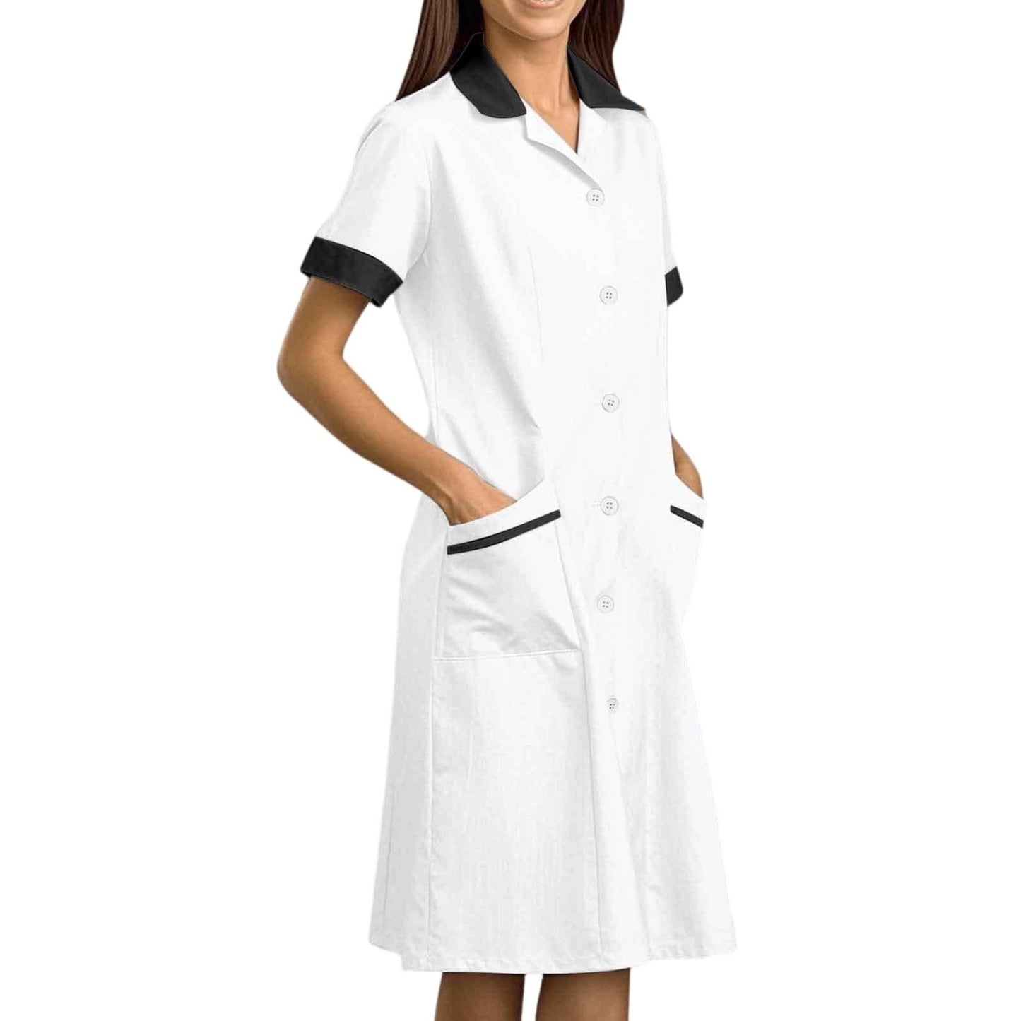 CCHYZKSO Women's Short Sleeve Nurse Uniform Dress