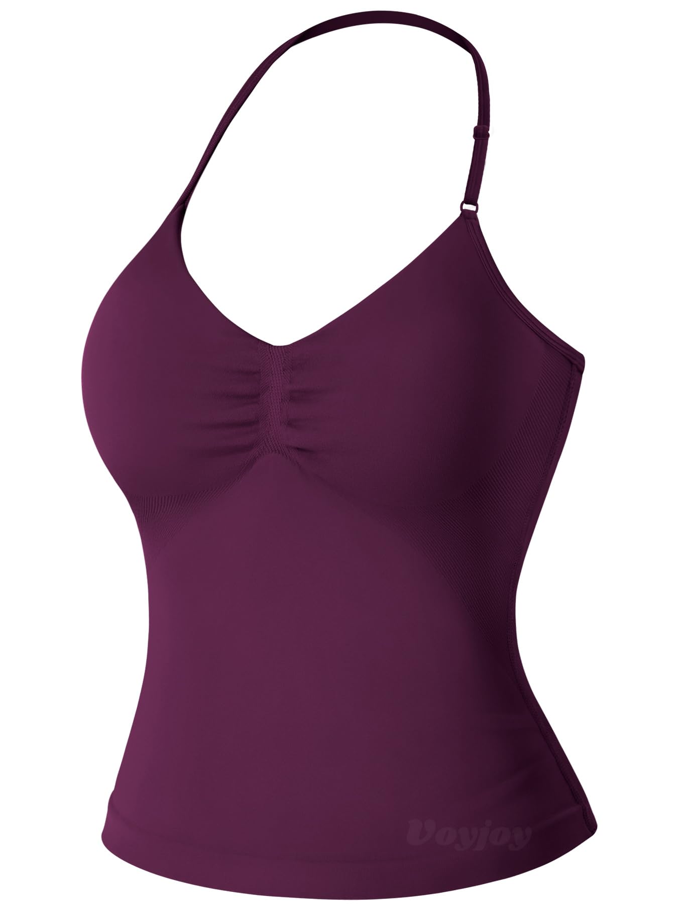 VOYJOY Women's Longline Strappy Sports Bra Tank Top