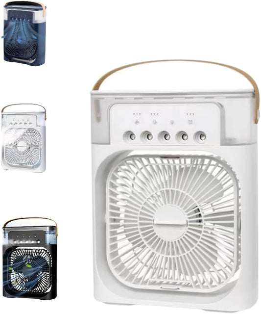 Portable Air Cooler Fan with Humidifier, LED Light & Timer