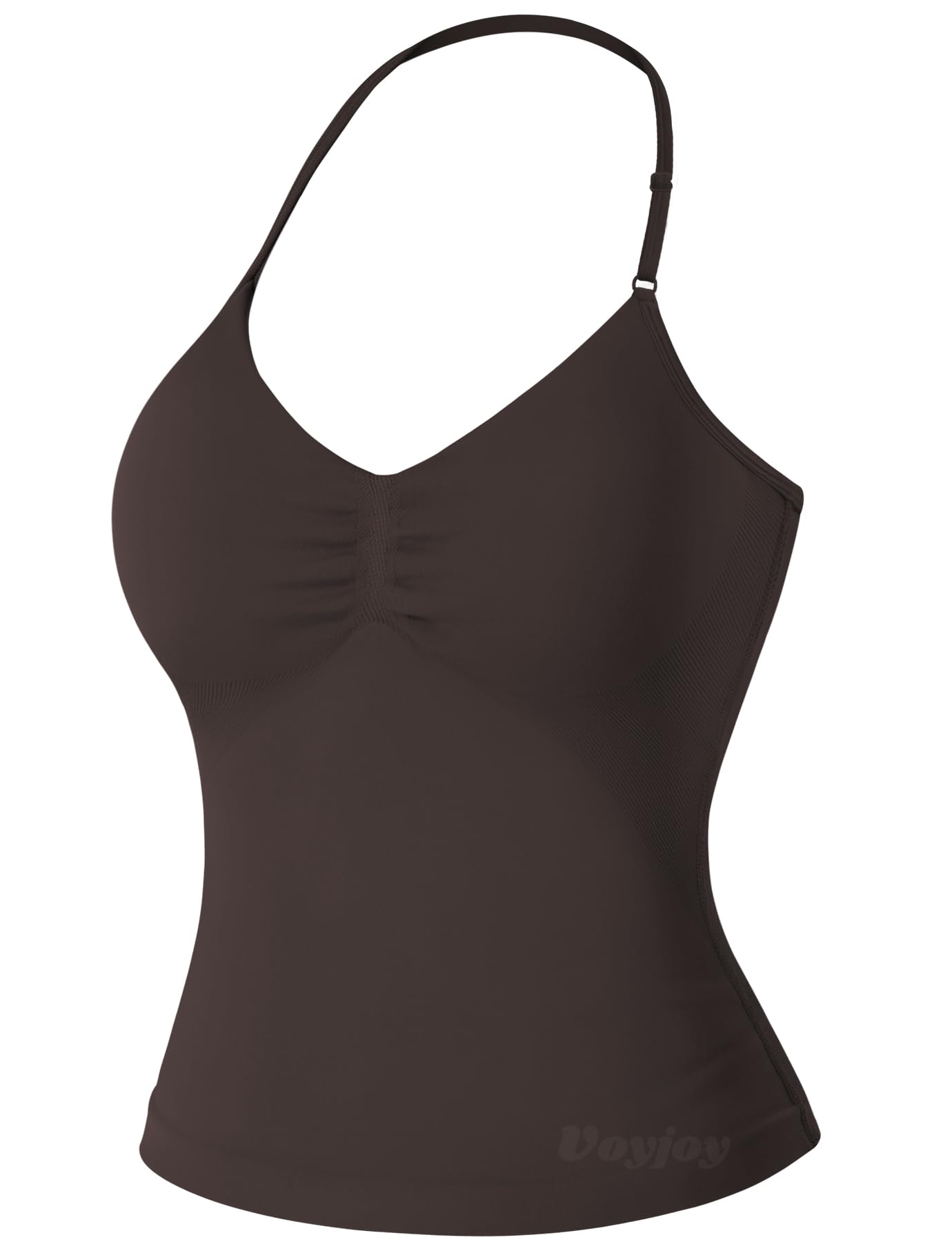 VOYJOY Women's Longline Strappy Sports Bra Tank Top