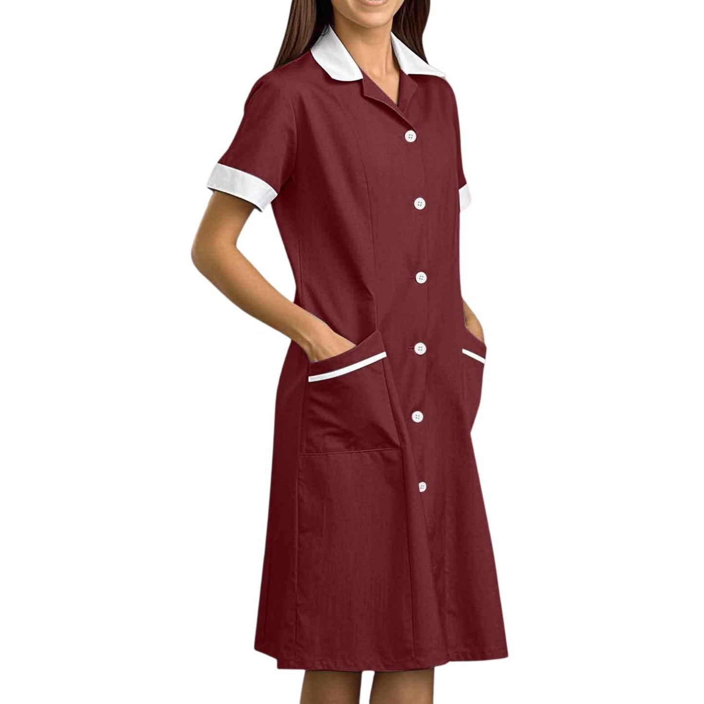 CCHYZKSO Women's Short Sleeve Nurse Uniform Dress