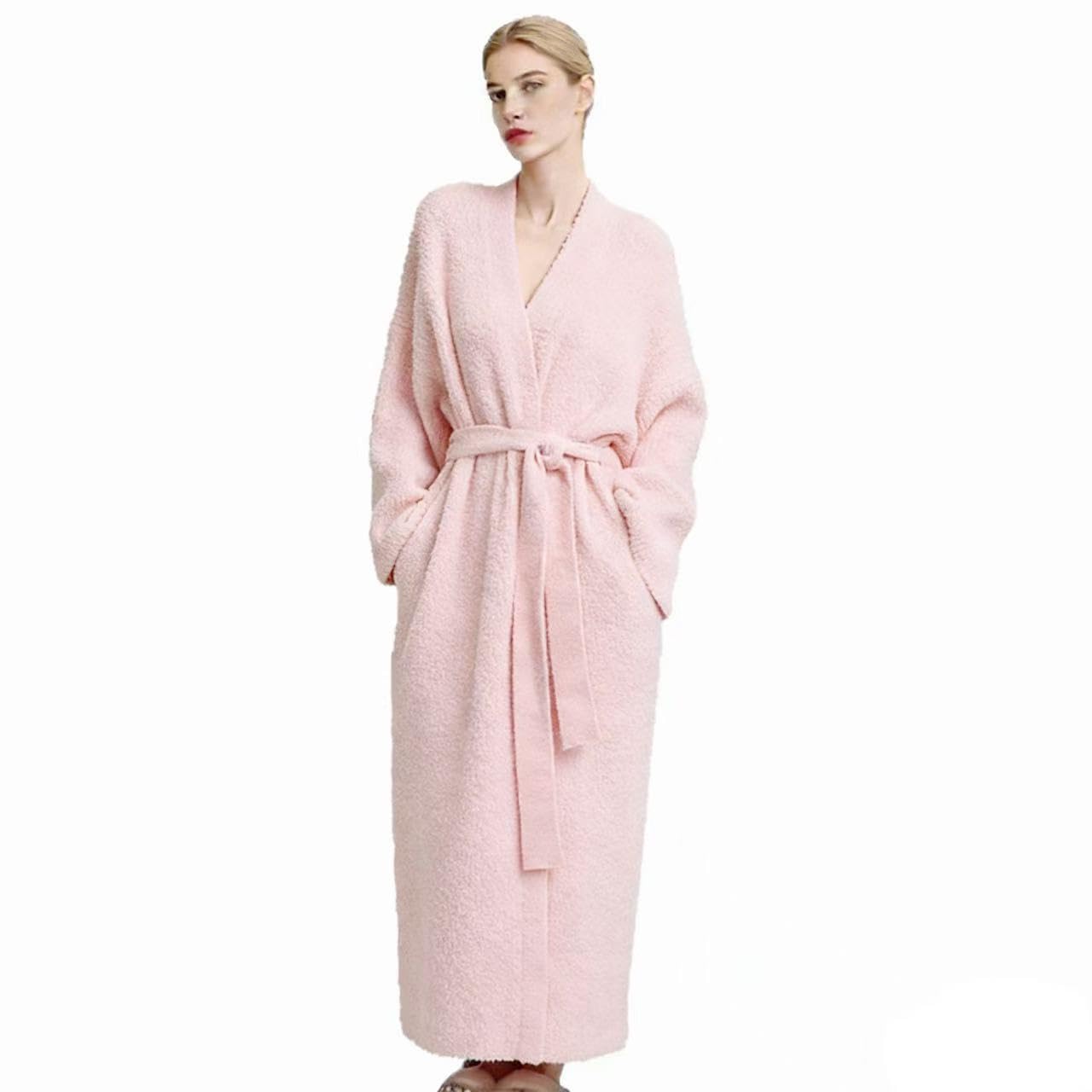 Women's Cozy Soft Plush Fleece Long Bathrobe