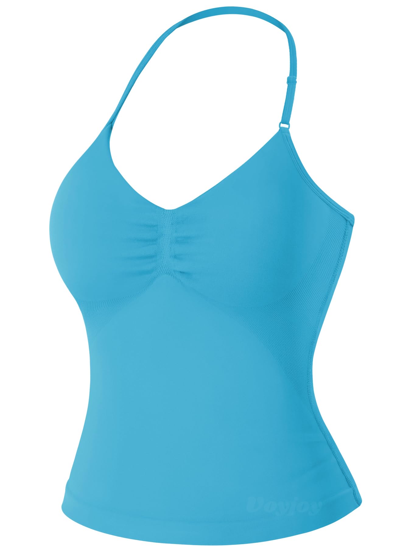 VOYJOY Women's Longline Strappy Sports Bra Tank Top