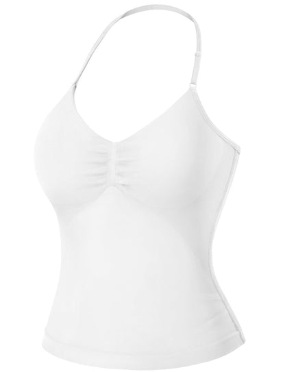 VOYJOY Women's Longline Strappy Sports Bra Tank Top