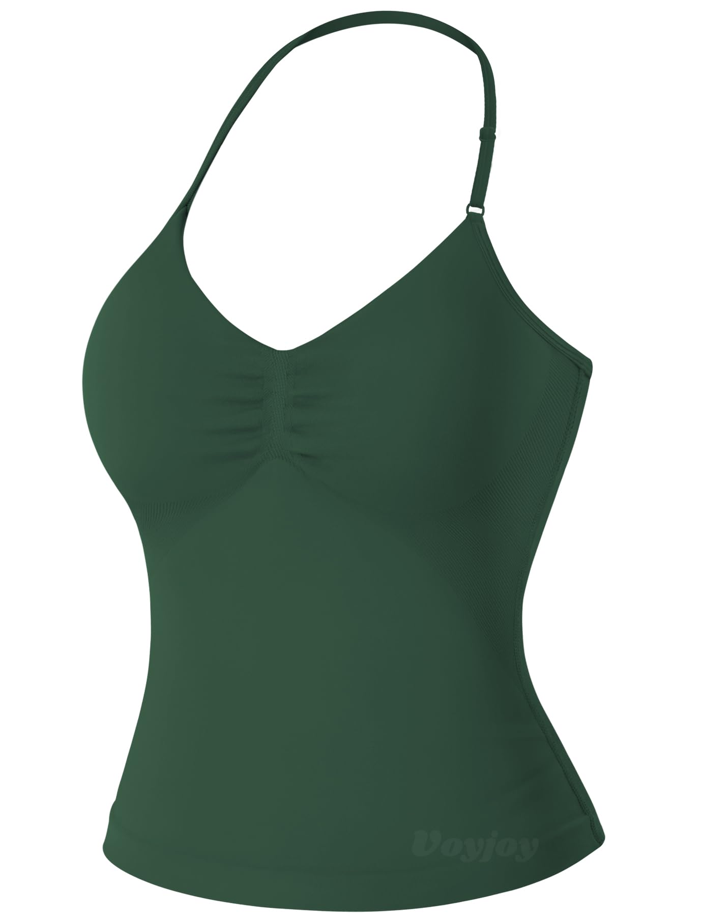 VOYJOY Women's Longline Strappy Sports Bra Tank Top