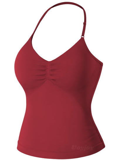 VOYJOY Women's Longline Strappy Sports Bra Tank Top