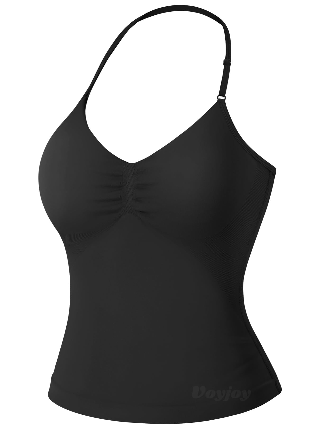 VOYJOY Women's Longline Strappy Sports Bra Tank Top