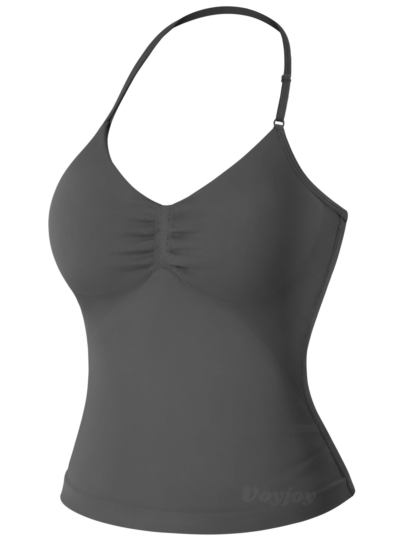 VOYJOY Women's Longline Strappy Sports Bra Tank Top
