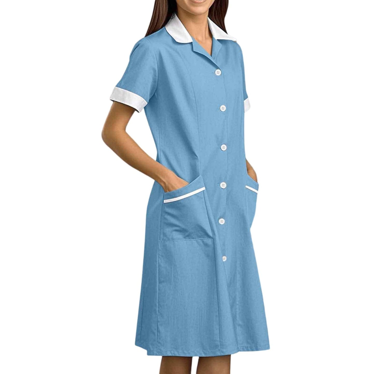CCHYZKSO Women's Short Sleeve Nurse Uniform Dress