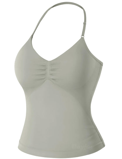 VOYJOY Women's Longline Strappy Sports Bra Tank Top