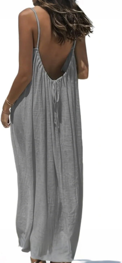 Women's Sleeveless Backless Summer Sundress