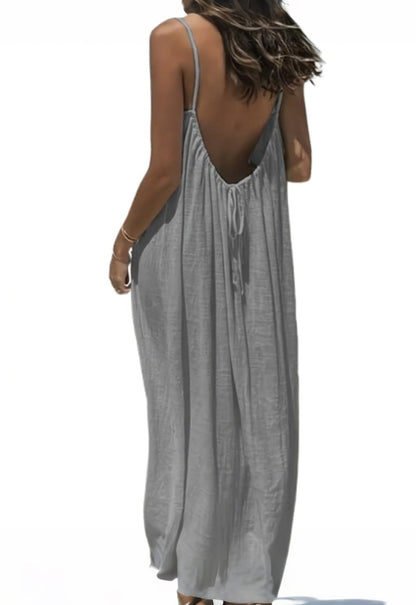 Women's Sleeveless Backless Summer Sundress