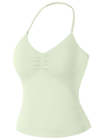 VOYJOY Women's Longline Strappy Sports Bra Tank Top