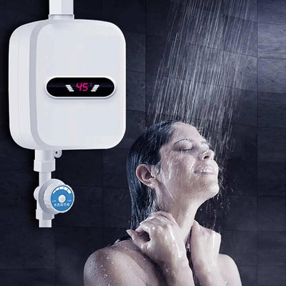 Electric Tankless Shower Head, Instant Water Heater, Temp Adjustable