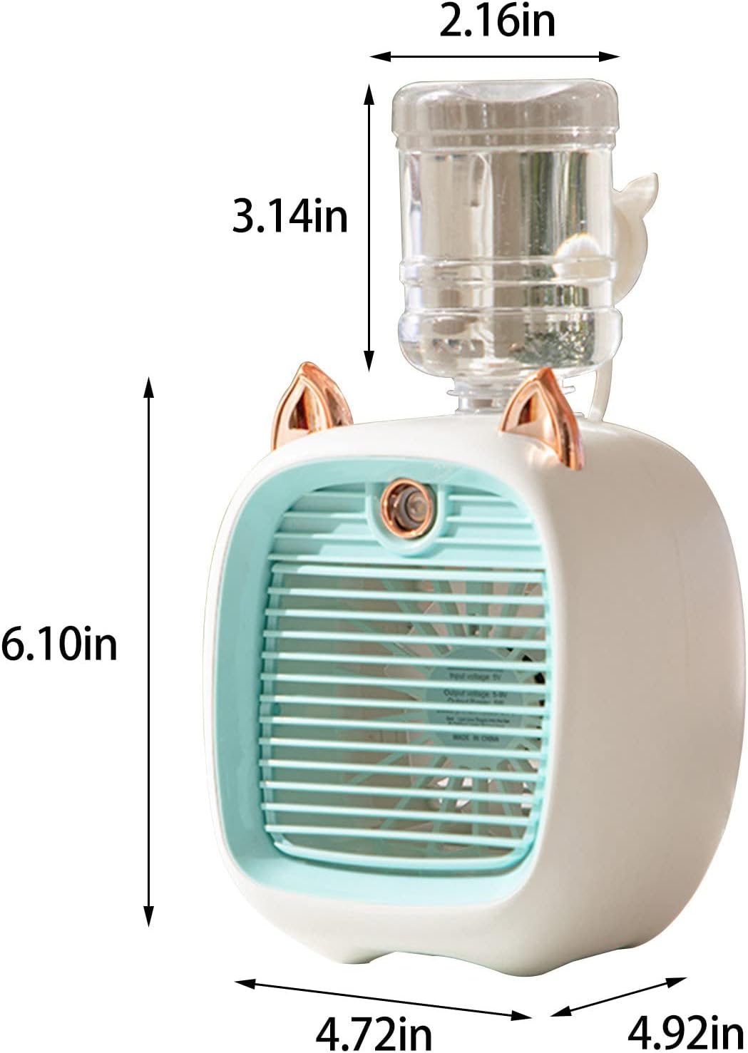 Portable USB Cooling Fan, 3-Speed Mini Air Cooler for Bedroom, Office