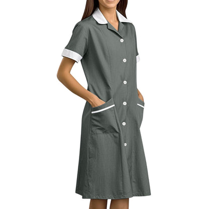 CCHYZKSO Women's Short Sleeve Nurse Uniform Dress