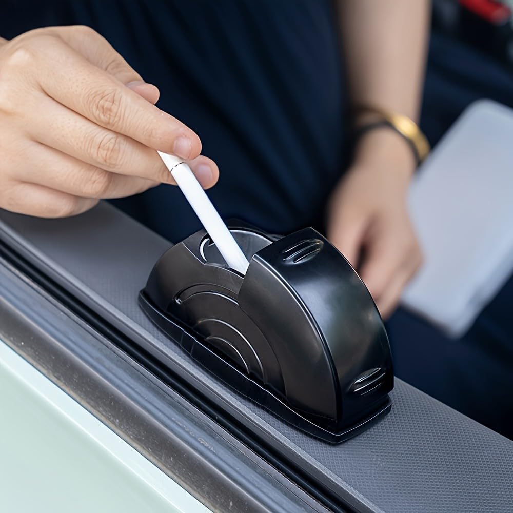 Portable Windproof Car Ashtray with Lid Spill Proof Cup Holder Fit