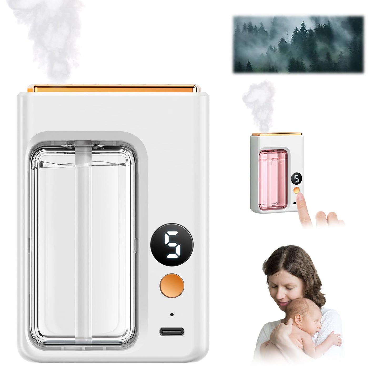 Automatic Essential Oil Diffuser with Digital Display for Home