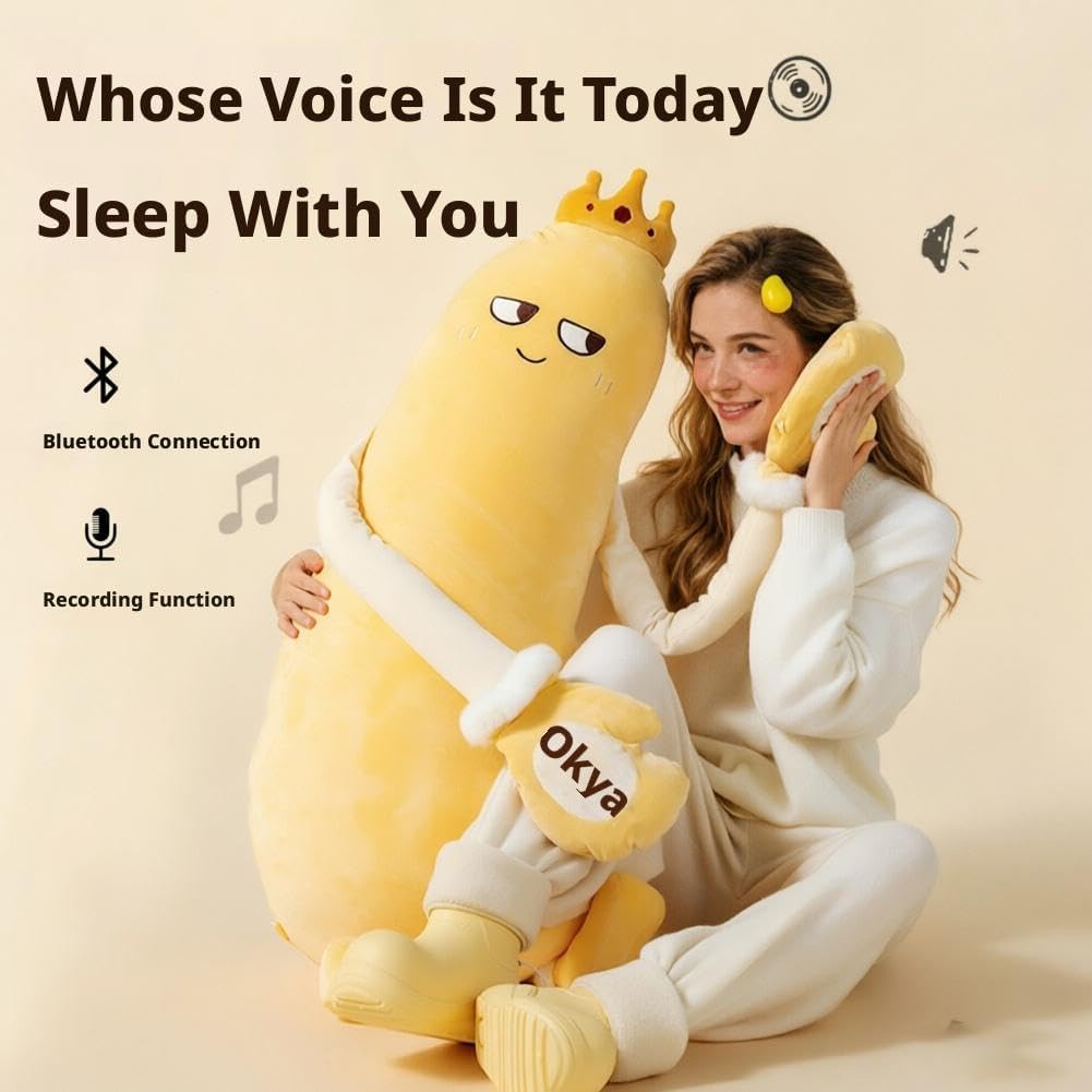 Mango Plush Hugging Body Pillow with Heat & Bluetooth