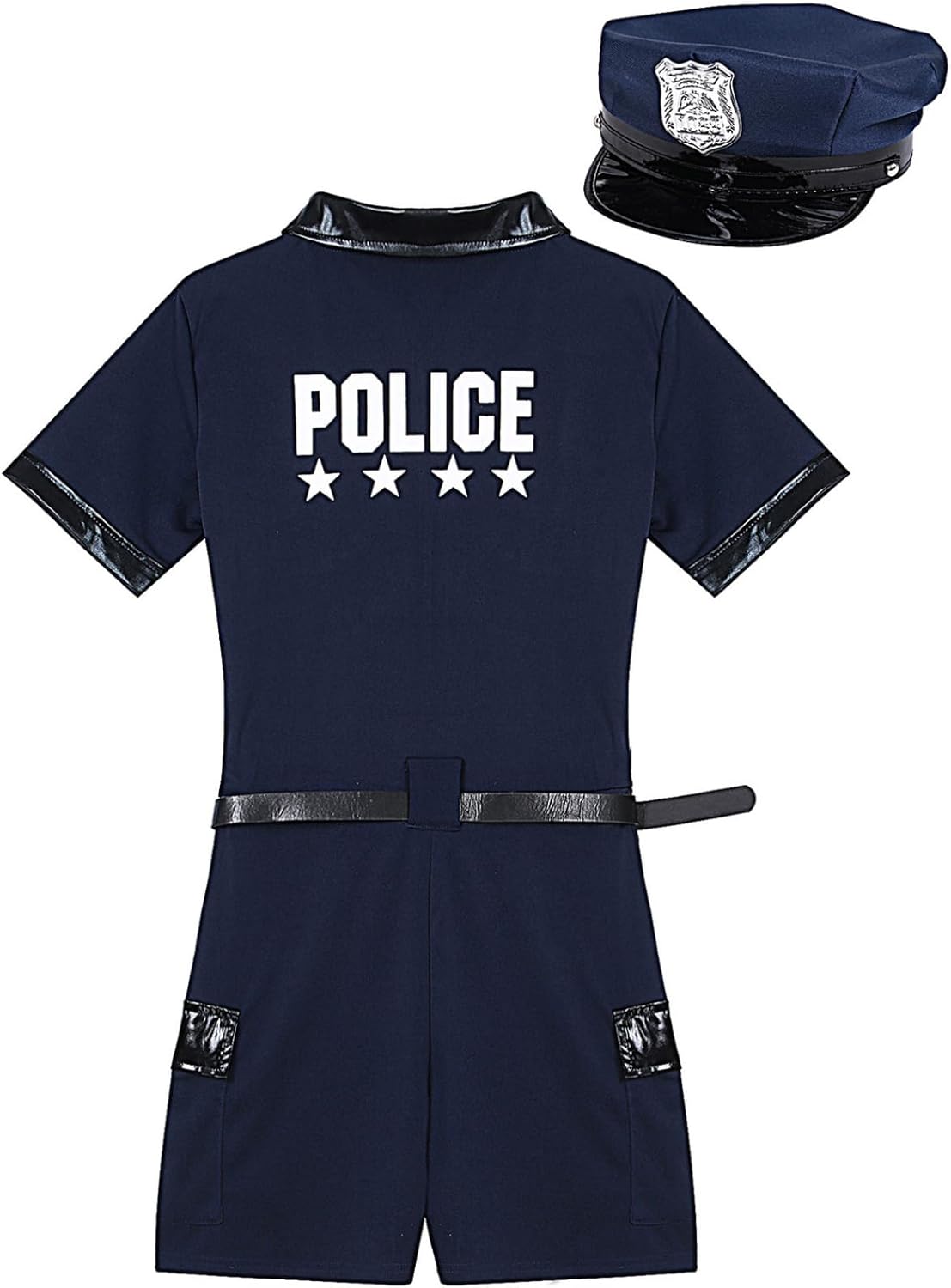 Linjinx Women's Police Officer Uniform Cosplay Bodysuit