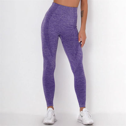 LSCZSLYH High-Waist Seamless Yoga Leggings for Women
