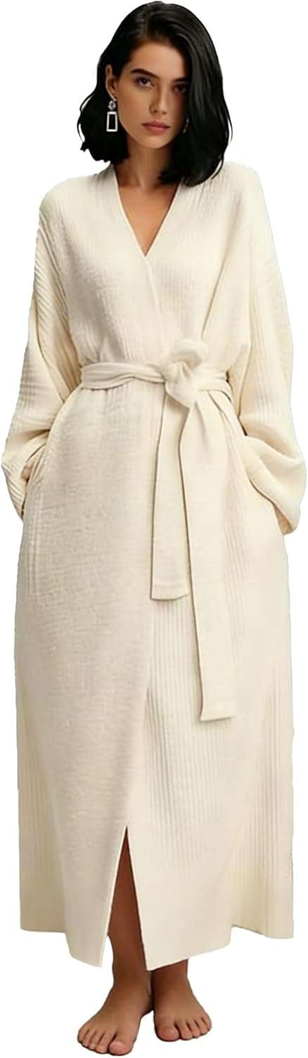 Women's Cozy Soft Plush Fleece Long Bathrobe
